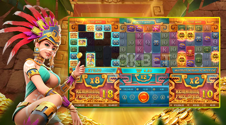 สาวถ้ำ เกมสุดฮิต Treasures of Aztec SPINX369